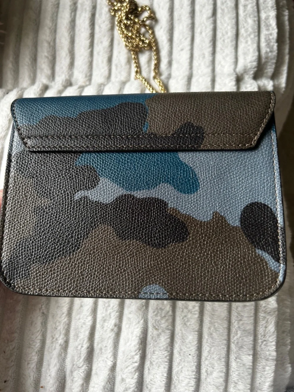 New Furla Leather Camo Metropolitan Crossbody